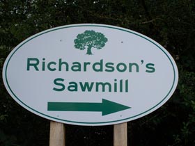 The sign on Bacton Road.